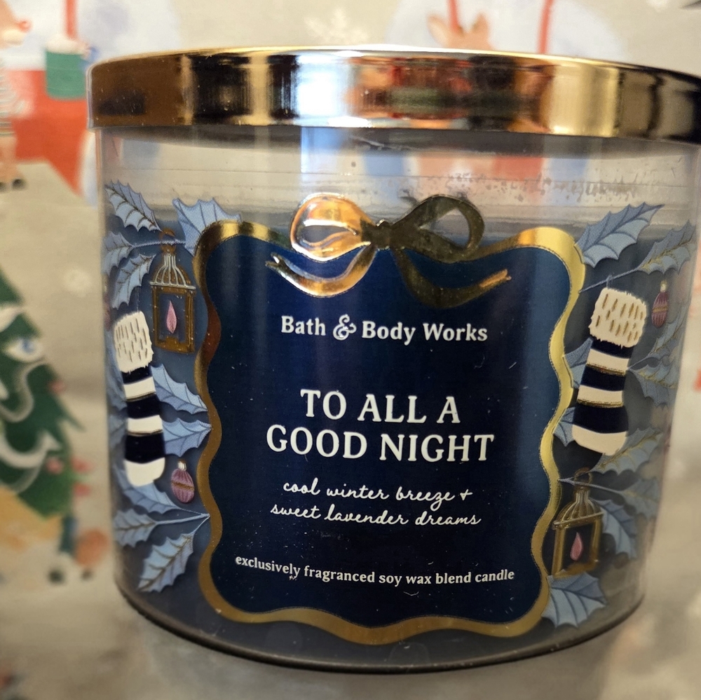 🆕️Bath & Body Works To All A Good Night Candle -